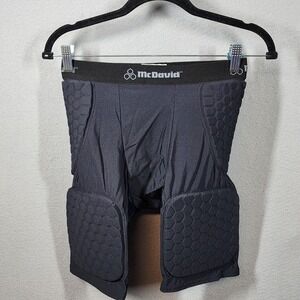 McDavid Padded Compression Shorts Mens Large‎ Black Hex Protection Football Gear